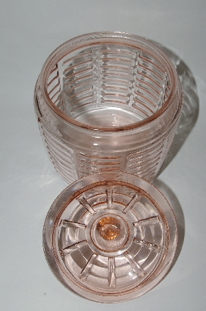 +MBA #57-057  Vintage Pink Depression Glass "Hocking" Cookie Jar