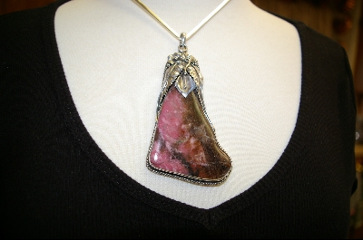 +MBA #RP    Rhodochrosite Sterling Pendant