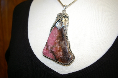 +MBA #RP    Rhodochrosite Sterling Pendant