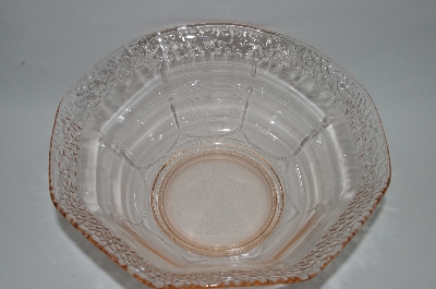+MBA #57-049  " Vintage Pink Depression Glass Serving Bowl