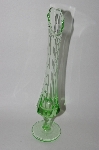 +MBA #59-163   Vintage Green Depression Glass Bud Vase