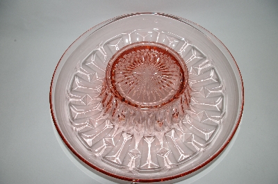 +MBA #59-130  Vintage Large Pink Depression Glass Console Bowl