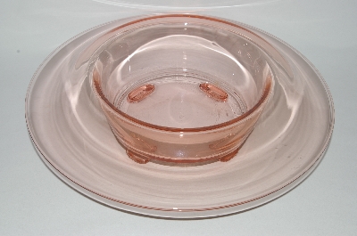 +MBA #59-190  " Vintage Light  Pink Depression Glass Console Bowl