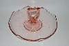 +MBA #59-020 " Vintage Pink Depression Glass Large Handled Cookie Dish