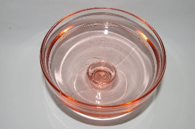 +MBA #59-199  Vintage Round Pink Depression Glass Candy Dish