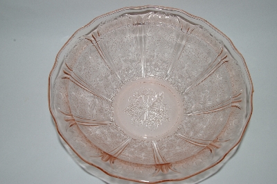 +MBA #59-149  "Vintage "Cherry Blossom" Depression Glass Pink Berry Bowl
