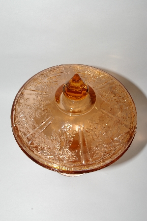  +MBA #59-060  Vintage Pink Depression Glass "Sharon"  Candy Dish With Lid