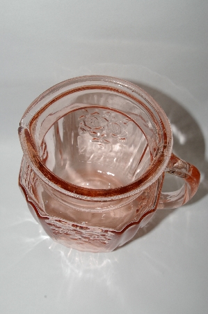 +MBA #59-064  Vintage Pink Depression Glass Mayfair Open Rose Pitcher
