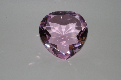 +MBA #59-175   " Pink Crystal Carved Heart