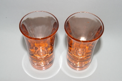 +MBA #60-293   " 4 Piece Set Of Vintage Dark Pink Shot Glass's