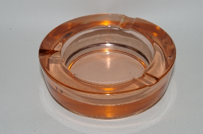 +MBA #60-311  Vintage Dk Pink Glass "Thick" Round Ashtray