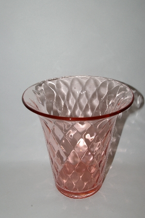 +MBA #60-033  Vintage Large Pink Glass Vase