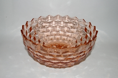 +MBA #60-276  " Large Vintage Pink "Cube" Serving Bowl