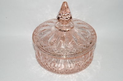 +MBA #60-268   "1930's Vintage Light Pink Fancy Toped Candy Dish
