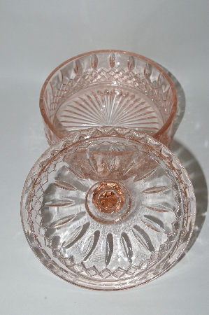 +MBA #60-268   "1930's Vintage Light Pink Fancy Toped Candy Dish