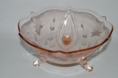 +MBA #60-155  " Vintage Pink Glass "Jubilee" 8" Bowl