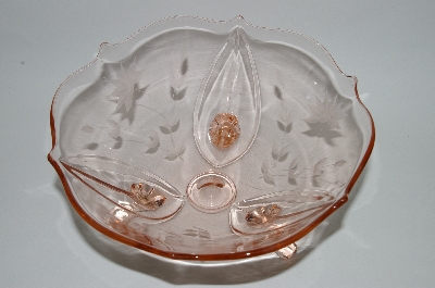 +MBA #60-155  " Vintage Pink Glass "Jubilee" 8" Bowl