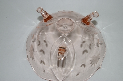 +MBA #60-155  " Vintage Pink Glass "Jubilee" 8" Bowl