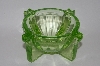 +MBA #60-192  Vintage Green Depression Glass Ashtray