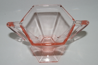 +MBA #60-189   "Vintage Pink Depression Glass Fancy Sugar Bowl