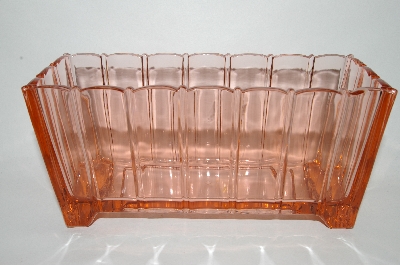  +MBA #60-257 "Vintage Pink Depression Glass Fancy Square Dish