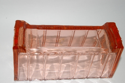 +MBA #60-257 "Vintage Pink Depression Glass Fancy Square Dish