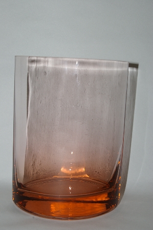 +Vintage Dark Pink Fancy Shaped Glass Vase