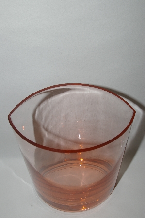 +Vintage Dark Pink Fancy Shaped Glass Vase