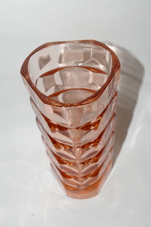 +MBA #60-138  Vintage Pink Glass "Luminarc"  Made In France Vase