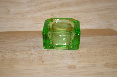 +MBA #4773  "Green Glass Ashtray #4773