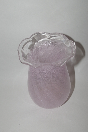 +Newer Pink Art Glass Air Bubble Vase