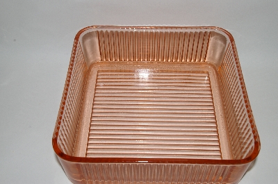 +MBA #60-177 Vintage Pink Depression Glass Large Refrigerator Dish