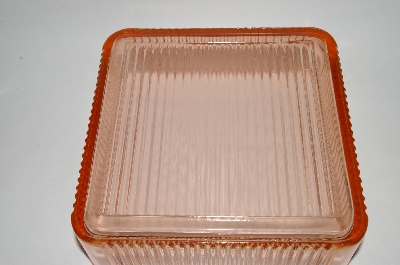 +MBA #60-177 Vintage Pink Depression Glass Large Refrigerator Dish