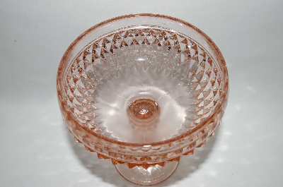 +MBA #61-113   Vintage Pink Depression Glass Large Compote