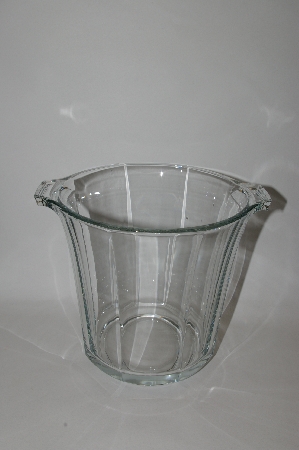 +MBA  "Very Large Vintage Clear Glass Ice Bucket