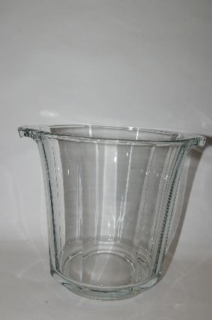 +MBA  "Very Large Vintage Clear Glass Ice Bucket