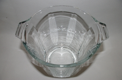 +MBA  "Very Large Vintage Clear Glass Ice Bucket