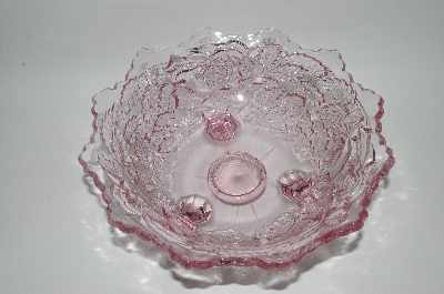 +MBA #61-124   "Very Fancy Cut Light Lavender Glass "Rose Bowl"