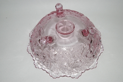 +MBA #61-124   "Very Fancy Cut Light Lavender Glass "Rose Bowl"