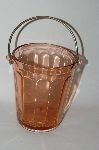 +MBA #61-077  " Vintage Dark Pink Depression Glass Ice Bucket
