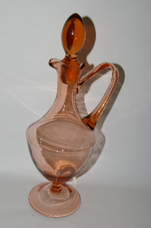 +MBA #61-063   " Vintage Dark Pink Glass Decantor