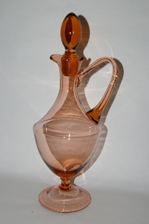 +MBA #61-063   " Vintage Dark Pink Glass Decantor