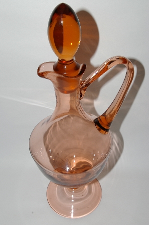 +MBA #61-063   " Vintage Dark Pink Glass Decantor