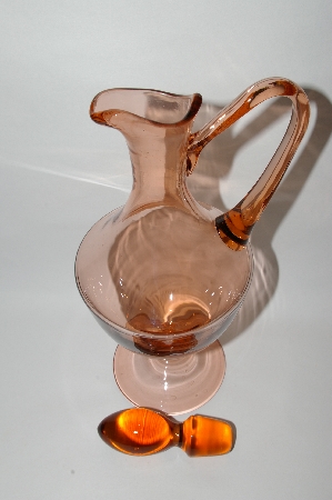 +MBA #61-063   " Vintage Dark Pink Glass Decantor