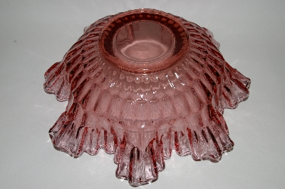 +MBA #61-032   "Large Fancy Cranberry Glass Bowl