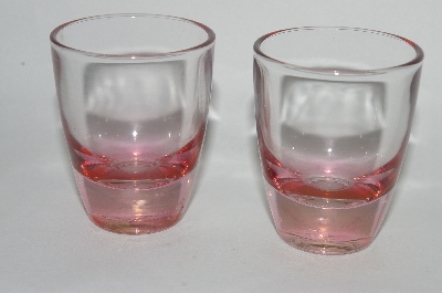 +MBA #61-200  Vintage Pink Glass "Shot Glass's" Set of 4 