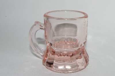 +MBA #60-204   Vintage Pink Depression Glass "Beer Mug Style" Shot Glass