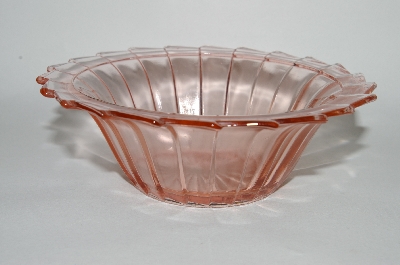 +MBA #62-08  "Set Of 7 Vintage Pink Depression Glass "Sierra/Pinwheel" Cereal Bowl