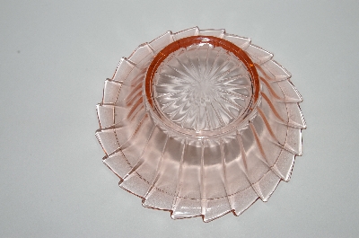 +MBA #62-08  "Set Of 7 Vintage Pink Depression Glass "Sierra/Pinwheel" Cereal Bowl