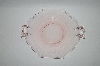 +MBA #62-050  Vintage Pink Depression Glass "Fancy Handled" Serving Plates Set Of 2